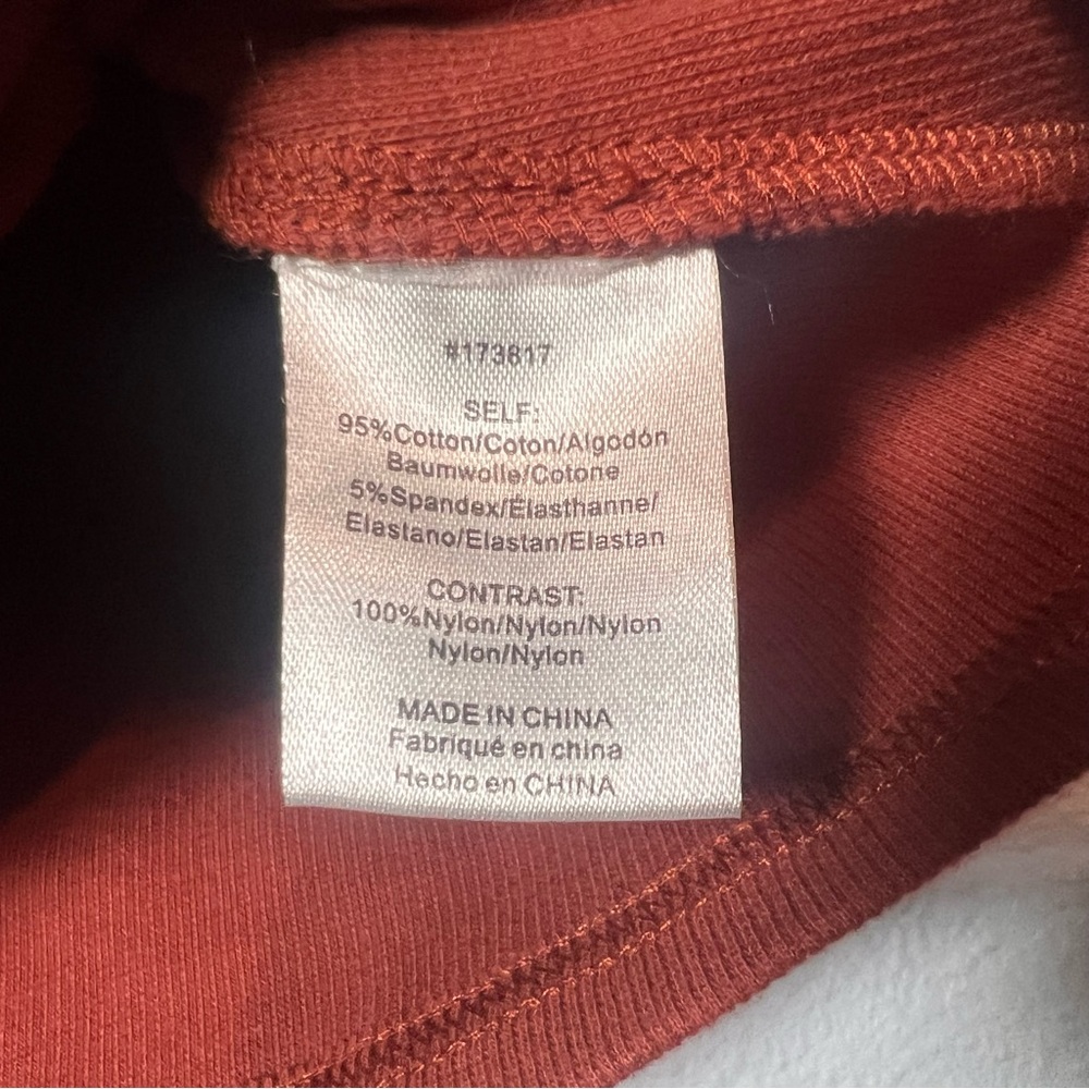 Anthropologie Dolan Tulle Sleeve Tank Top Size Medium Burnt Orange Rust NWT - Picture 7 of 11